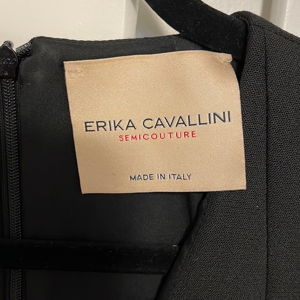 Erica Cavallini black V neck Cocktail dress - Picture 4 of 16